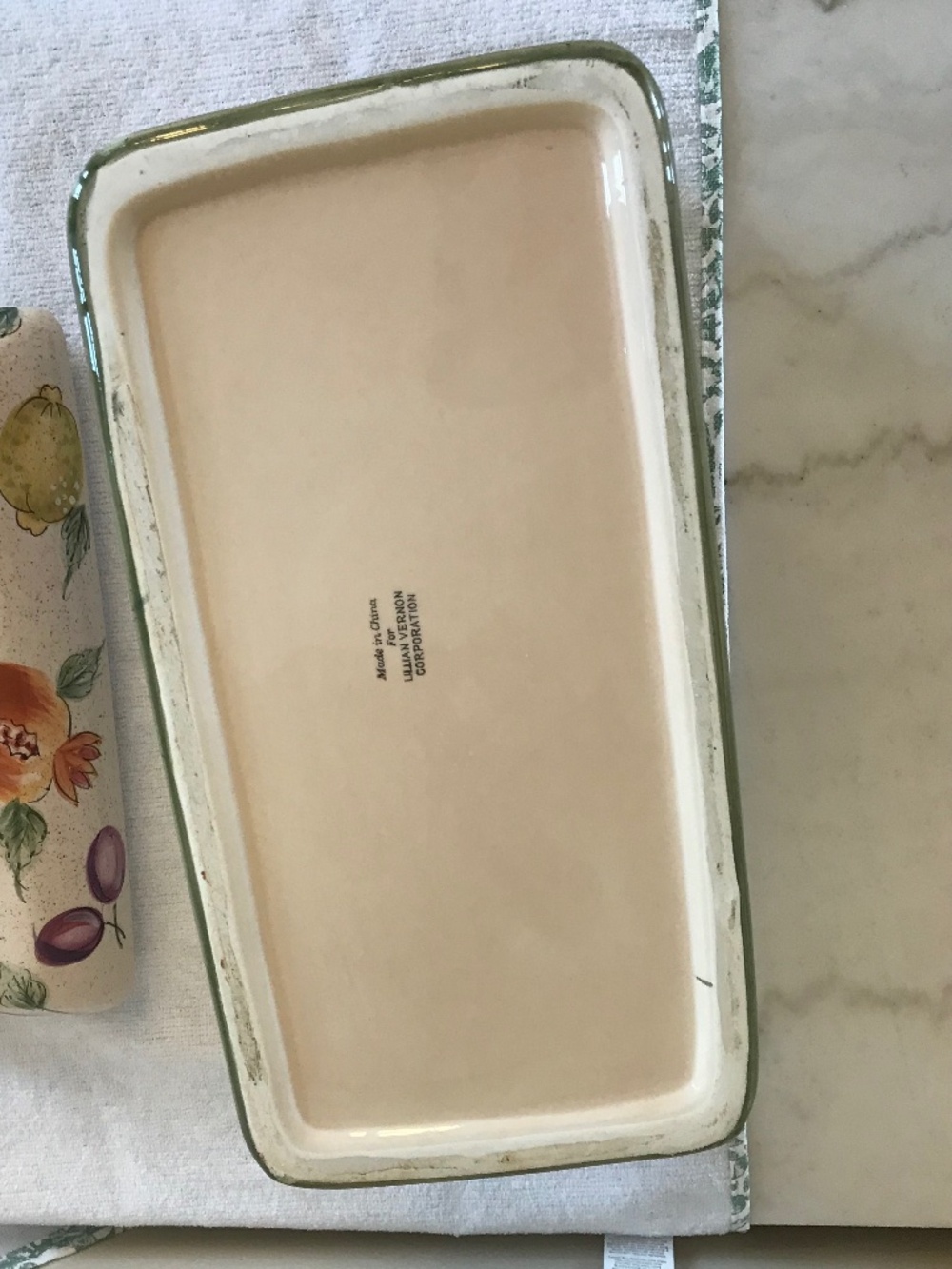 GRANDMACORE 🔥 TUSCAN COUNTRY COZY VINTAGE KITCHEN FRUIT CERAMIC BREAD BOX - Picture 11 of 14